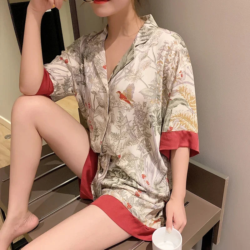 2 Piece Women Set Spring Summer Short