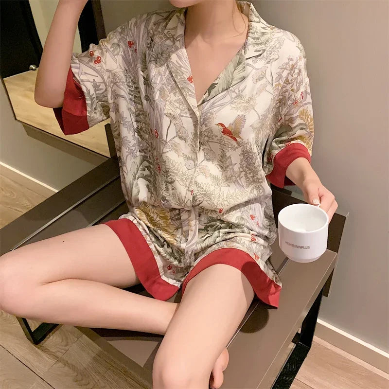 2 Piece Women Set Spring Summer Short